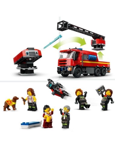 LEGO 60414 City La Caserne et le Camion de Pompiers, Jouet de Figurine de Chien et 5 Minifigurines, Cadeau Enfants – LEGO (Jeu D'assemblage - Jeu De Construction - Jeu De Manipu) | STORE PRO SHOP 