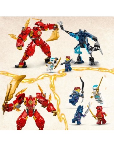LEGO 71808 NINJAGO Le Robot Élémentaire du Feu de Kai, Jouet Ninja avec Figurine Personnalisable Plus Minifigurines Kai et Zan – LEGO (Jeu D'assemblage - Jeu De Construction - Jeu De Manipu) | STORE PRO SHOP 