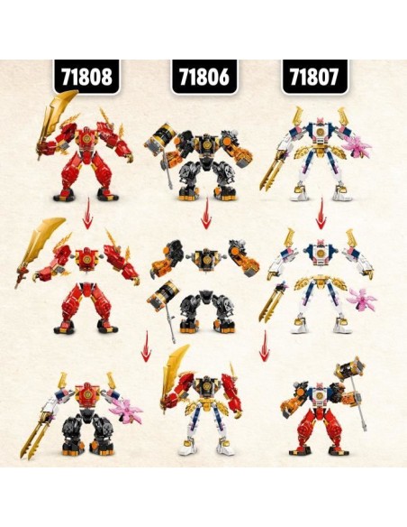 LEGO 71808 NINJAGO Le Robot Élémentaire du Feu de Kai, Jouet Ninja avec Figurine Personnalisable Plus Minifigurines Kai et Zan – LEGO (Jeu D'assemblage - Jeu De Construction - Jeu De Manipu) | STORE PRO SHOP 