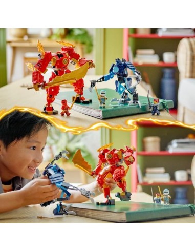 LEGO 71808 NINJAGO Le Robot Élémentaire du Feu de Kai, Jouet Ninja avec Figurine Personnalisable Plus Minifigurines Kai et Zan – LEGO (Jeu D'assemblage - Jeu De Construction - Jeu De Manipu) | STORE PRO SHOP 