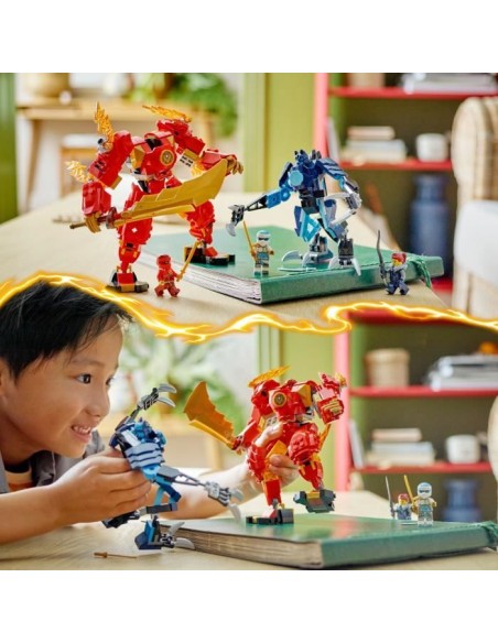 LEGO 71808 NINJAGO Le Robot Élémentaire du Feu de Kai, Jouet Ninja avec Figurine Personnalisable Plus Minifigurines Kai et Zan – LEGO (Jeu D'assemblage - Jeu De Construction - Jeu De Manipu) | STORE PRO SHOP 