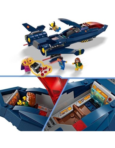 LEGO 76281 Marvel Le X-Jet des X-Men, Jouet d'Avion, Chasseur avec Minifigurines de Super-Héros : Wolverine – LEGO () | STORE PRO SHOP 