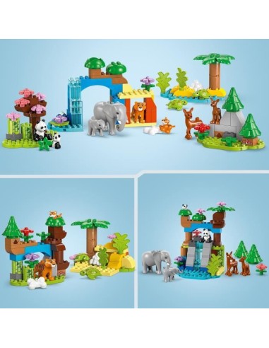 LEGO DUPLO Ma ville 10446 Familles d'animaux sauvages 3-en-1 - Jeux d'éveil avec animaux – LEGO (Jeu D'assemblage - Jeu De Construction - Jeu De Manipu) | STORE PRO SHOP 