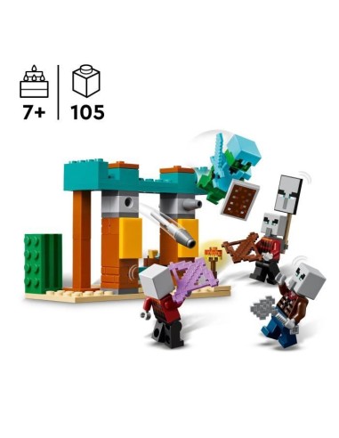 LEGO Minecraft 21267 La patrouille d'Illageois du désert - Jeu de construction des 7 ans – LEGO () | STORE PRO SHOP 