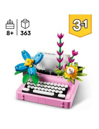LEGO Creator 31169 3-en-1 La machine a écrire avec des fleurs - Jeu pour fille des 8 ans – LEGO (Jeu D'assemblage - Jeu De Construction - Jeu De Manipu) | STORE PRO SHOP 