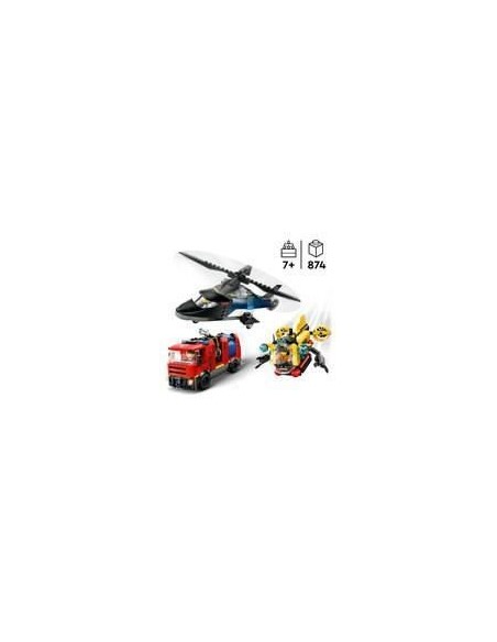 LEGO City 60462 Hélicoptere, camion de pompiers et sous marin modulable - Jouet des 7 ans – LEGO (Jeu D'assemblage - Jeu De Construction - Jeu De Manipu) | STORE PRO SHOP 