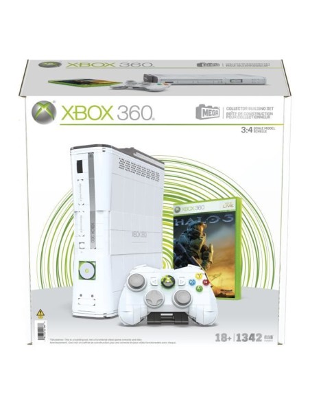 Coffret de Construction - MEGA - Réplique Xbox 360 - 1342 pieces - Manette avec LED - Pour Adultes – MEGA (Jeu D'assemblage - Jeu De Construction - Jeu De Manipu) | STORE PRO SHOP 