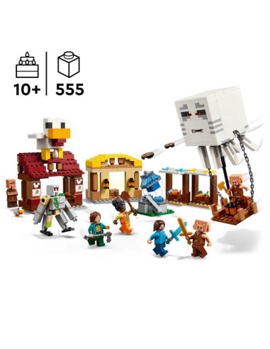 LEGO Minecraft 21273 Les Ghasts a l'Attaque du Village - Jeu pour garçon des 10 ans – LEGO (Jeu D'assemblage - Jeu De Construction - Jeu De Manipu) | STORE PRO SHOP 