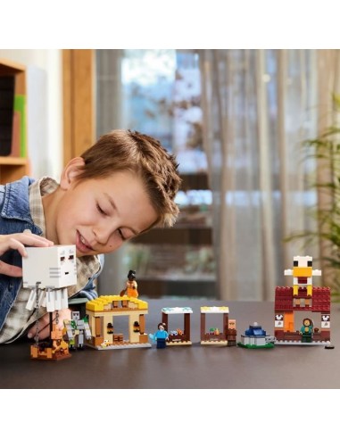LEGO Minecraft 21273 Les Ghasts a l'Attaque du Village - Jeu pour garçon des 10 ans – LEGO (Jeu D'assemblage - Jeu De Construction - Jeu De Manipu) | STORE PRO SHOP 
