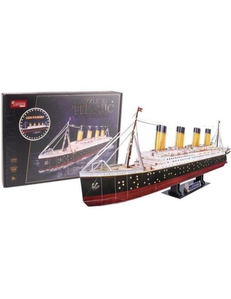 Puzzle 3D lumineux - Bateau Titanic - Jeu de construction - EXPLORA - 266 pieces - Des 8 ans – EXPLORA (Jeu D'assemblage - Jeu De Construction - Jeu De Manipu) | STORE PRO SHOP 