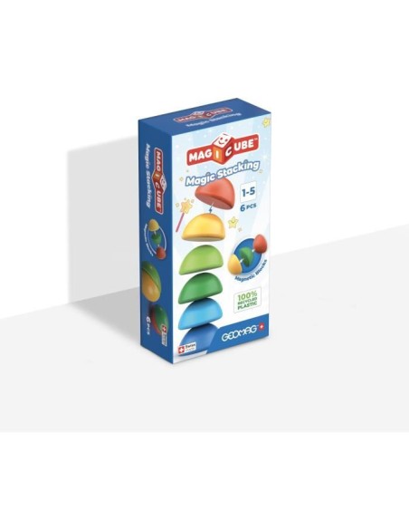 Blocs magnétiques - GEOMAG - Magicube 060 - 6 pieces - Empilables - Plastique recyclé – GEOMAG (Jeu D'assemblage - Jeu De Construction - Jeu De Manipu) | STORE PRO SHOP 
