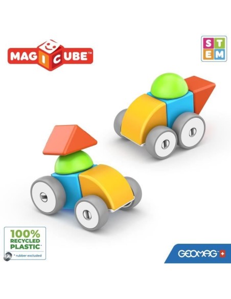 Blocs magnétiques - GEOMAG - Magicube 308 - 10 pieces - Formes variées - Véhicules - Plastique recyclé – GEOMAG (Jeu D'assemblage - Jeu De Construction - Jeu De Manipu) | STORE PRO SHOP 