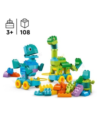 LEGO DUPLO Ma Ville 10451 Dinosaures sur Roues 3-en-1 - Jeu d'éveil des 3 ans – LEGO (Jeu D'assemblage - Jeu De Construction - Jeu De Manipu) | STORE PRO SHOP 