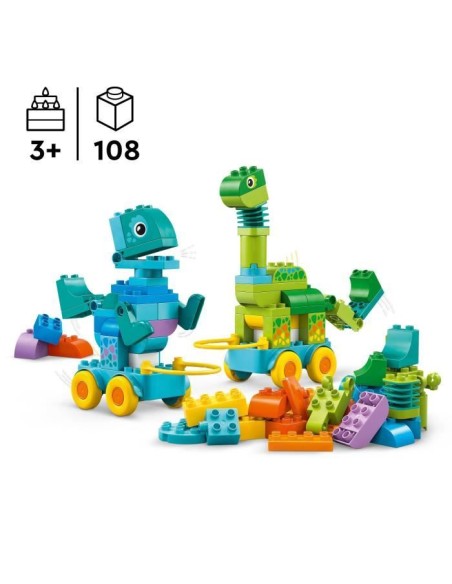 LEGO DUPLO Ma Ville 10451 Dinosaures sur Roues 3-en-1 - Jeu d'éveil des 3 ans – LEGO (Jeu D'assemblage - Jeu De Construction - Jeu De Manipu) | STORE PRO SHOP 