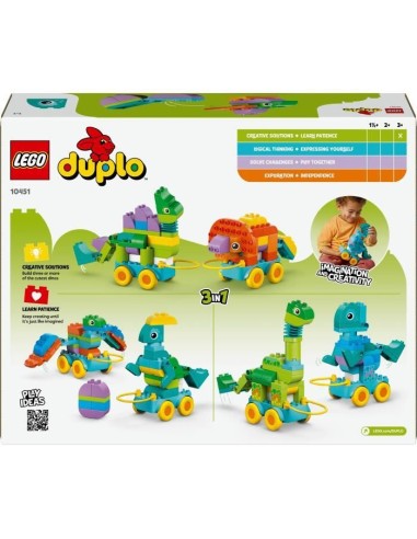 LEGO DUPLO Ma Ville 10451 Dinosaures sur Roues 3-en-1 - Jeu d'éveil des 3 ans – LEGO (Jeu D'assemblage - Jeu De Construction - Jeu De Manipu) | STORE PRO SHOP 