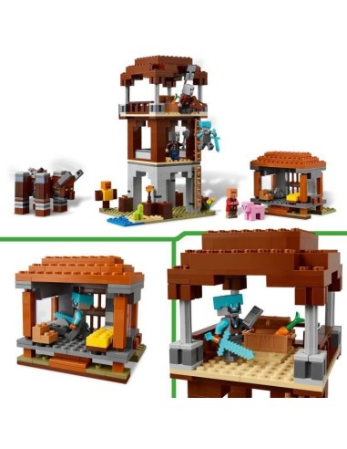 LEGO Minecraft 21278 L'Avant-Poste De Pillards Et Le Ravageur - Jeu Pour Garçon Des 9 Ans – LEGO (Jeu D'assemblage - Jeu De Construction - Jeu De Manipu) | STORE PRO SHOP 