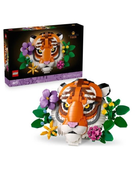 LEGO Art 31217 La Collection Faune  Le Tigre - Set Adulte - Décoration Murale Avec Fleurs – LEGO (Jeu D'assemblage - Jeu De Construction - Jeu De Manipu) | STORE PRO SHOP 