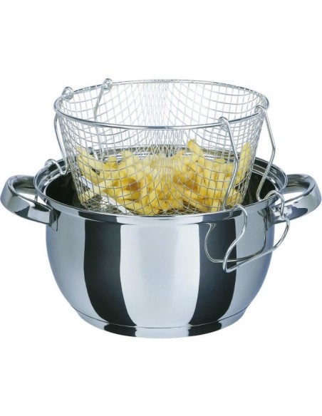Friteuse - GSW - 488204 - Induction - 22 cm - Couvercle en verre - Acier inoxydable – GSW (Friteuse) | STORE PRO SHOP 
