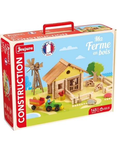 Ma ferme en bois - Jeu de construction - JEUJURA - 145 pieces – JEUJURA (Jeu D'assemblage - Jeu De Construction - Jeu De Manipu) | STORE PRO SHOP 