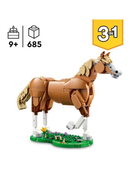 LEGO Creator 3-en-1 31166 Le Beau Cheval - Jeu de Construction  des 9 ans – LEGO (Jeu D'assemblage - Jeu De Construction - Jeu De Manipu) | STORE PRO SHOP 