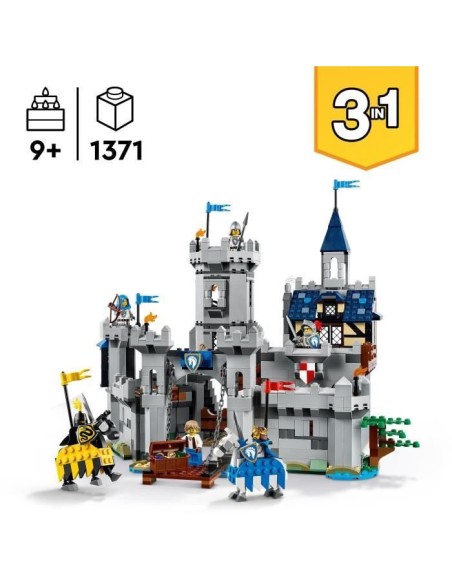 LEGO Creator 3-en-1 31168 Le Château Médiéval des Chevaliers - Jeu de Construction 9 ans – LEGO (Jeu D'assemblage - Jeu De Construction - Jeu De Manipu) | STORE PRO SHOP 