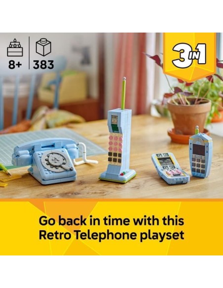LEGO Creator 3-en-1 31174 Le Téléphone Rétro - Jeu de Construction des 8 ans – LEGO (Jeu D'assemblage - Jeu De Construction - Jeu De Manipu) | STORE PRO SHOP 