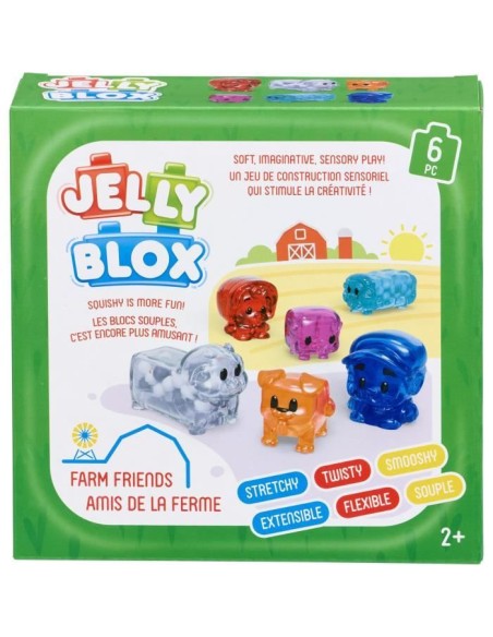 Coffret Amis de la ferme - Jeu de construction - JELLY BLOX - GOLIATH - Briques souples et flexibles - Des 2 ans – GOLIATH (Jeu D'assemblage - Jeu De Construction - Jeu De Manipu) | STORE PRO SHOP 