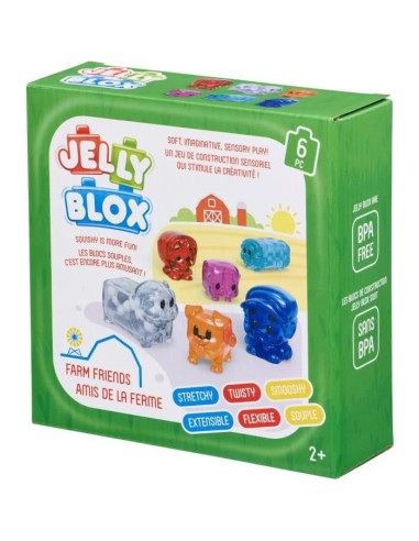 Coffret Amis de la ferme - Jeu de construction - JELLY BLOX - GOLIATH - Briques souples et flexibles - Des 2 ans – GOLIATH (Jeu D'assemblage - Jeu De Construction - Jeu De Manipu) | STORE PRO SHOP 