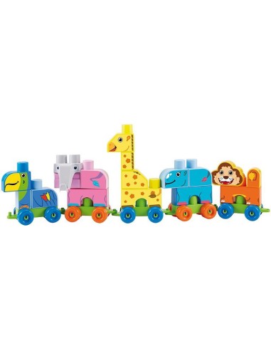 Coffret Train du Zoo - ECOIFFIER - LES MAXI 7840 - 42 pieces - Des 12 mois – ECOIFFIER (Jeu D'assemblage - Jeu De Construction - Jeu De Manipu) | STORE PRO SHOP 