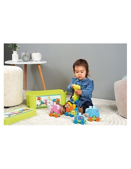 Coffret Train du Zoo - ECOIFFIER - LES MAXI 7840 - 42 pieces - Des 12 mois – ECOIFFIER (Jeu D'assemblage - Jeu De Construction - Jeu De Manipu) | STORE PRO SHOP 