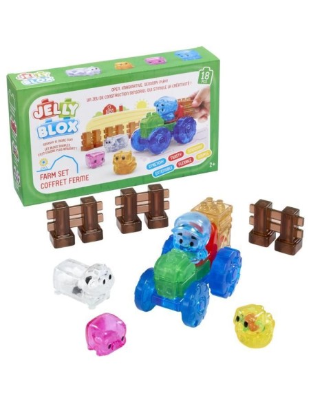 Coffret ferme - Jeu de construction - JELLY BLOX - GOLIATH - Briques souples et flexibles - Des 2 ans – GOLIATH (Jeu D'assemblage - Jeu De Construction - Jeu De Manipu) | STORE PRO SHOP 