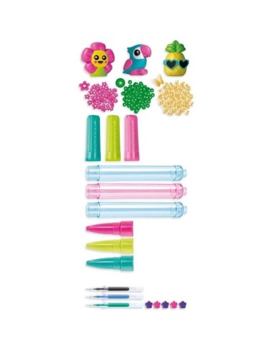 Clementoni - Créer tes stylos - Mini atelier des Stylos - Theme tropical - 3 a créer - Des 6ans – CLEMENTONI (Jeu De Coloriage - Dessin - Pochoir) | STORE PRO SHOP 