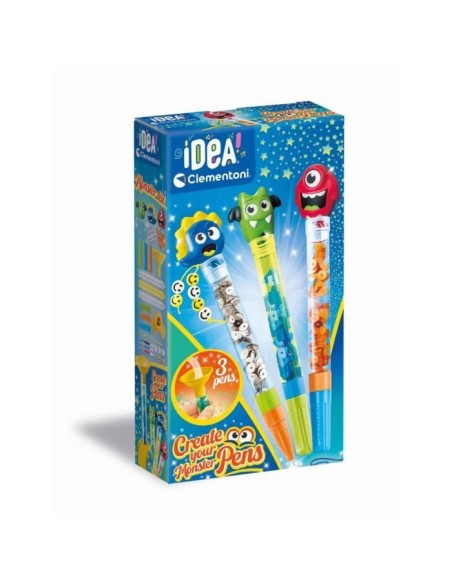 Clementoni - Créer tes stylos - Mini atelier des Stylos - Theme Monstres - 3 a créer - Des 6ans – CLEMENTONI () | STORE PRO SHOP 