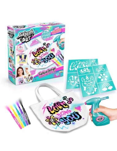 Canal Toys - Airbrush Art - Kit de Fashion Design Kit avec spray électronique, pochoirs et feutres - AIR 016 – CANAL TOYS (Jeu De Coloriage - Dessin - Pochoir) | STORE PRO SHOP 
