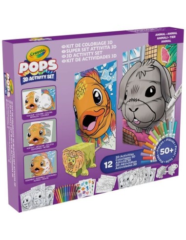Créatif - CRAYOLA - POPS 3D Color Pops Gift Set - Plus de 12 activités en 3D Des 6 ans – CRAYOLA (Jeu De Coloriage - Dessin - Pochoir) | STORE PRO SHOP 