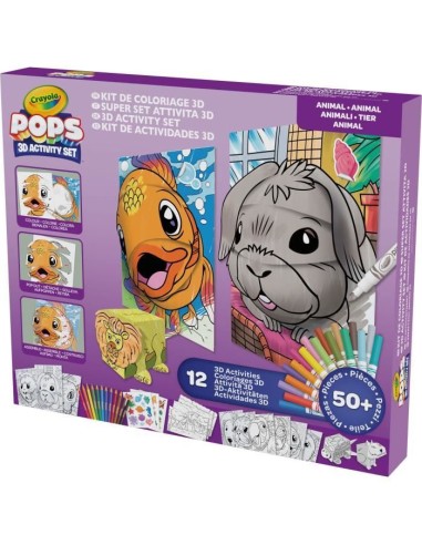 Créatif - CRAYOLA - POPS 3D Color Pops Gift Set - Plus de 12 activités en 3D Des 6 ans – CRAYOLA (Jeu De Coloriage - Dessin - Pochoir) | STORE PRO SHOP 