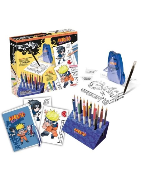 Magic Lign - LANSAY - Coffret Repro Naruto - 100 illustrations - Des 7 ans – LANSAY (Jeu De Coloriage - Dessin - Pochoir) | STORE PRO SHOP 