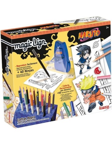 Magic Lign - LANSAY - Coffret Repro Naruto - 100 illustrations - Des 7 ans – LANSAY (Jeu De Coloriage - Dessin - Pochoir) | STORE PRO SHOP 