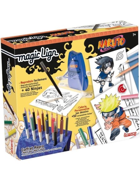Magic Lign - LANSAY - Coffret Repro Naruto - 100 illustrations - Des 7 ans – LANSAY (Jeu De Coloriage - Dessin - Pochoir) | STORE PRO SHOP 