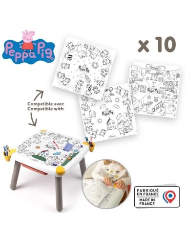 Smoby - Recharge Coloriages pour la Kid table créative - 10 feuilles de coloriages Peppa Pig – SMOBY () | STORE PRO SHOP 