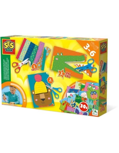 SES CREATIVE - J'apprends a découper - Ciseaux pour enfant sûrs - Multicolore – SES CREATIVE (Jeu De Coloriage - Dessin - Pochoir) | STORE PRO SHOP 
