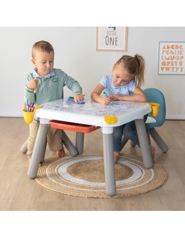 Smoby - Table enfant Créative - Feutre effacable pour la table  2 grandes feuilles de coloriage - 3 rangements - Des 3 ans – SMOBY () | STORE PRO SHOP 