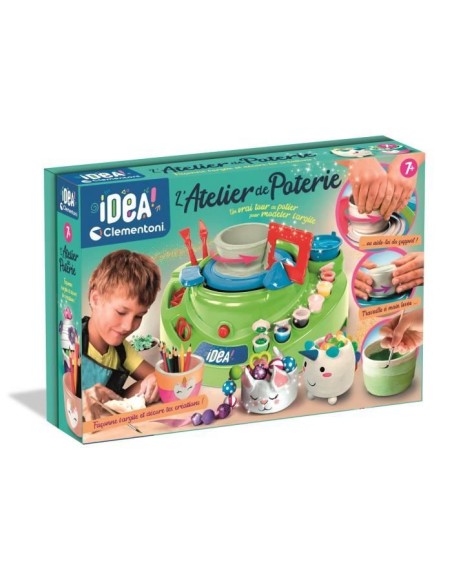 CLEMENTONI - L'atelier de poterie – CLEMENTONI (Jeu De Coloriage - Dessin - Pochoir) | STORE PRO SHOP 