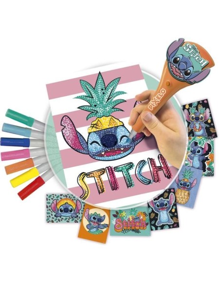 JOUET - LANSAY - Pixelo Stitch - 8 illustrations - Multicolor - Des 6 ans – LANSAY (Jeu De Coloriage - Dessin - Pochoir) | STORE PRO SHOP 