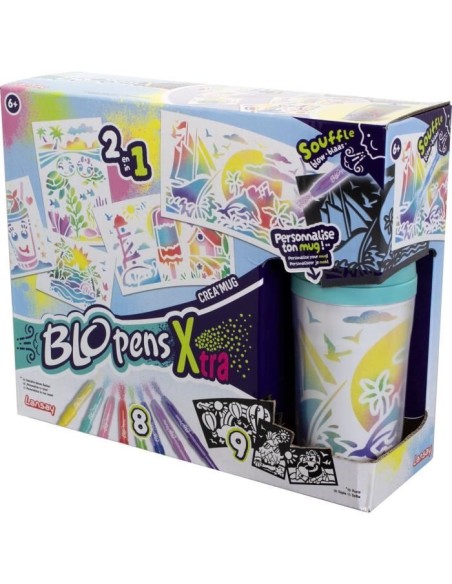 Blopens - LANSAY - Créa'mug - 9 pochoirs - 1 mug - Des 6 ans – LANSAY (Jeu De Coloriage - Dessin - Pochoir) | STORE PRO SHOP 