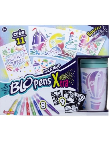 Blopens - LANSAY - Créa'mug - 9 pochoirs - 1 mug - Des 6 ans – LANSAY (Jeu De Coloriage - Dessin - Pochoir) | STORE PRO SHOP 