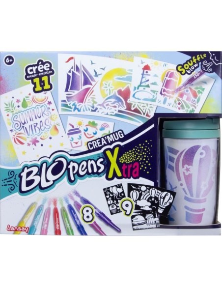 Blopens - LANSAY - Créa'mug - 9 pochoirs - 1 mug - Des 6 ans – LANSAY (Jeu De Coloriage - Dessin - Pochoir) | STORE PRO SHOP 
