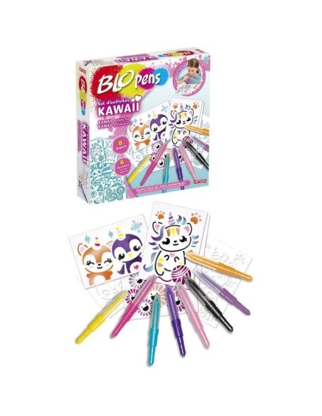 LANSAY - BLOPENS - Set d'Activités Kawaii - Des 5 ans – LANSAY (Jeu De Coloriage - Dessin - Pochoir) | STORE PRO SHOP 