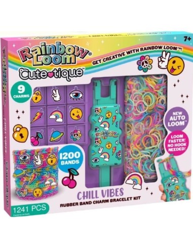 Coffret fabrication automatique de bracelets élastiques - BANDAI - Rainbow Loom Cute Tique - Contient 1200 Élastiques et acces – RAINBOW LOOM (Jeu De Creation De Bijoux) | STORE PRO SHOP 