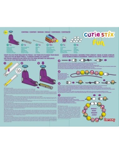 Cutie Stix - LANSAY - Fun - Atelier créatif - Des 6 ans – LANSAY (Jeu De Creation De Bijoux) | STORE PRO SHOP 
